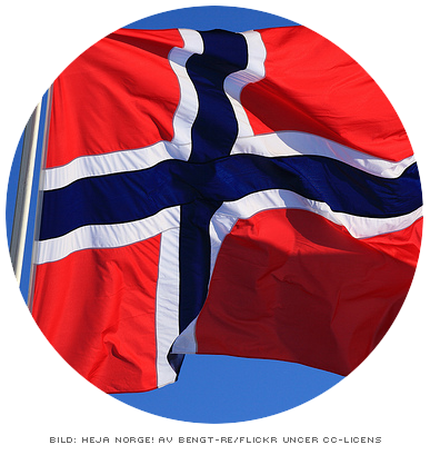 bild på norsk flagga