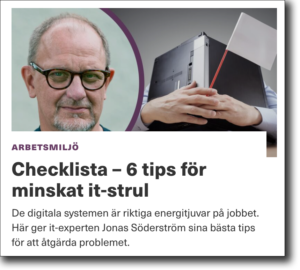 Tidningen Chefs puff för checklistan om att inför nya system